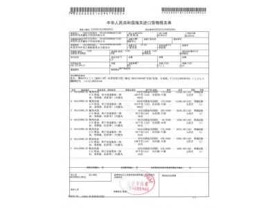 樂其鑫報關單